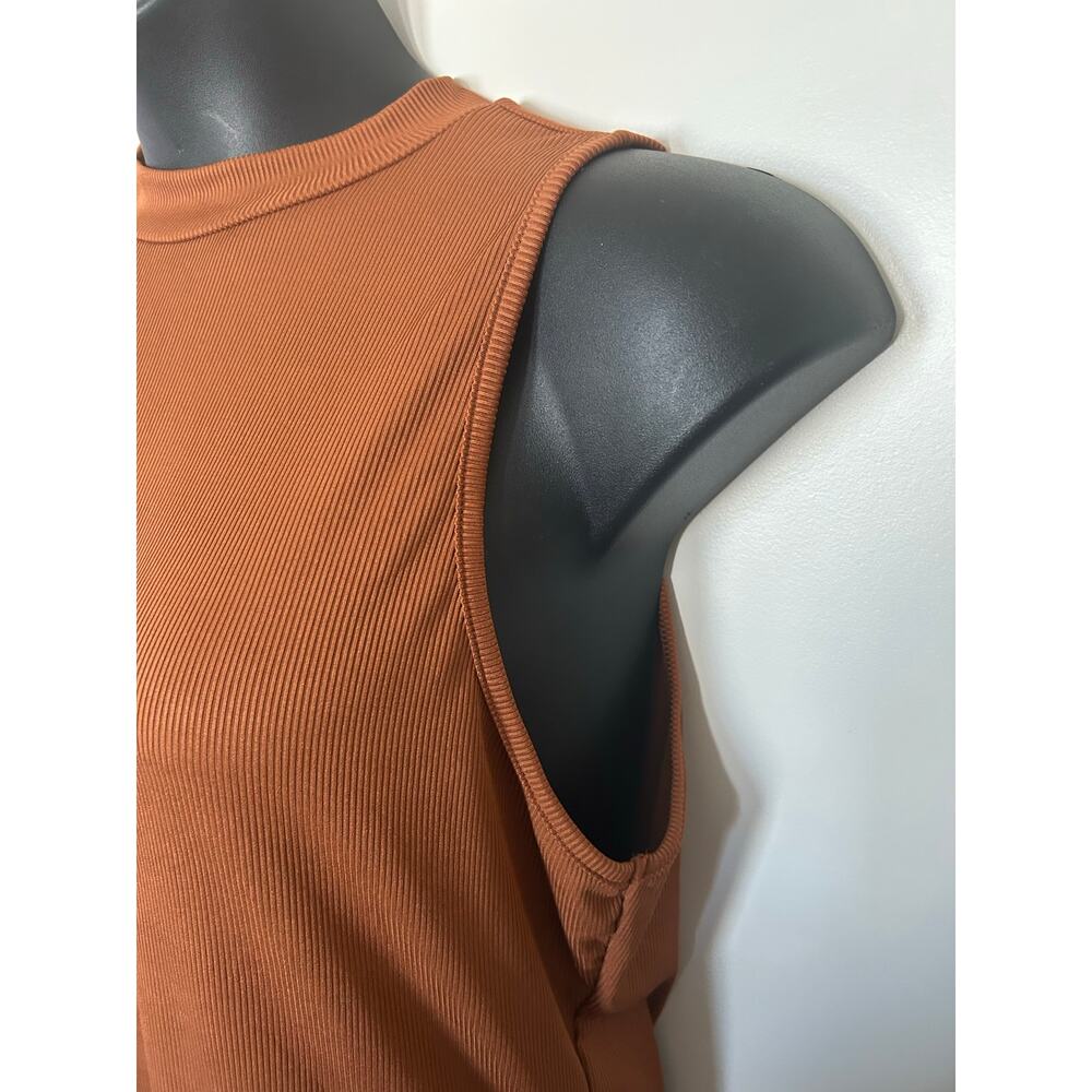 SHEIN Curve Solid Brown Sleeveless Snap Close Crew Neck Bodysuit Size 3XL - Picture 5 of 10